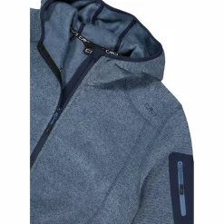 Herren schweres Fleecejacke Knit-Tech in melierter Optik mit Kapuze