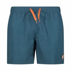 Herren-Badeshorts mit geometrischem Muster
