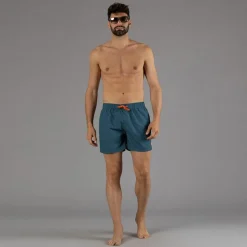 Herren-Badeshorts mit geometrischem Muster