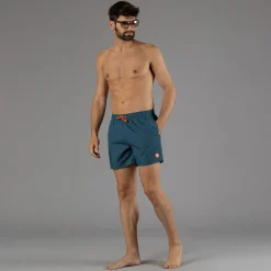 Herren-Badeshorts mit geometrischem Muster