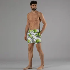 Herren-Boxer-Badeanzug mit tropische Fantasie