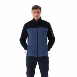 Herren-Fleece Jacquard-Knit-Tech mit Rautenmuster