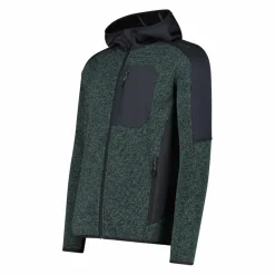 Herren-Fleecejacke mit Reißverschluss aus Knit Tech mit Kapuze
