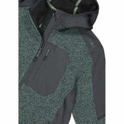 Herren-Fleecejacke mit Reißverschluss aus Knit Tech mit Kapuze