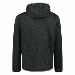 Herren-Hybrid-Fleecejacke aus Knit Tech Melange mit Kapuze