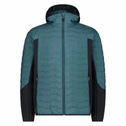 Herren-Hybridjacke Unlimitech wattiert mit PrimaLoft® Black ThermoPlume mit Kapuze