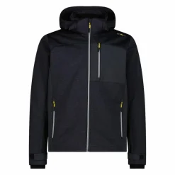 Herrenjacke mit abnehmbarer Kapuze Melange