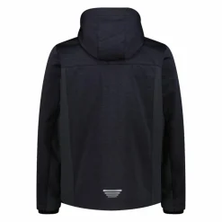 Herrenjacke mit abnehmbarer Kapuze Melange