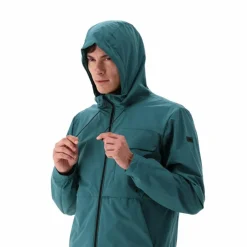 Herrenjacke mit fest angebrachter Kapuze