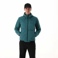 Herrenjacke mit fest angebrachter Kapuze