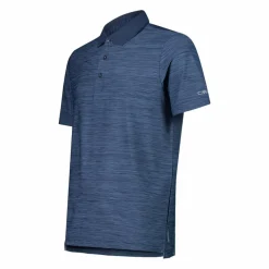 Herren-Poloshirt in Melange-Stretch-Jersey-Gewebe