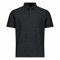 Herren-Poloshirt in Melange-Stretch-Jersey-Gewebe