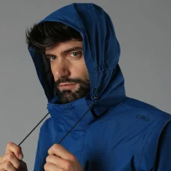 Herren-Regenjacke mit abnehmbarer Kapuze