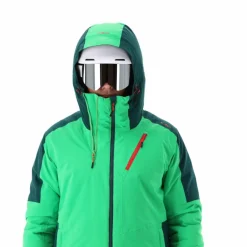 Herren-Skijacke aus Twill mit Kapuze