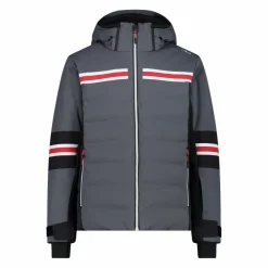 Herren-Skijacke aus 4-Way-Stretch-Twill mit Kapuze