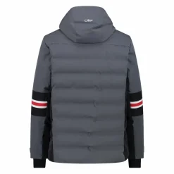 Herren-Skijacke aus 4-Way-Stretch-Twill mit Kapuze