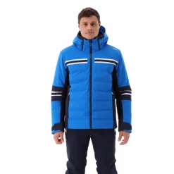 Herren-Skijacke aus 4-Way-Stretch-Twill mit Kapuze