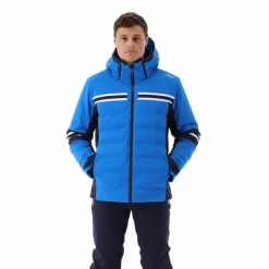 Herren-Skijacke aus 4-Way-Stretch-Twill mit Kapuze