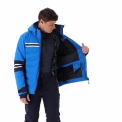 Herren-Skijacke aus 4-Way-Stretch-Twill mit Kapuze