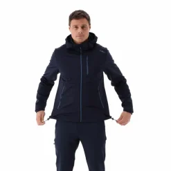 Herren-Softshelljacke aus Ripstop mit abnehmbarer Kapuze