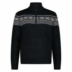 Herren-Sweatshirt mit halbem Reißverschluss in Wooltech