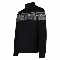 Herren-Sweatshirt mit halbem Reißverschluss in Wooltech