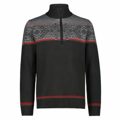 Herren-Sweatshirt mit halbem Reißverschluss in Wooltech