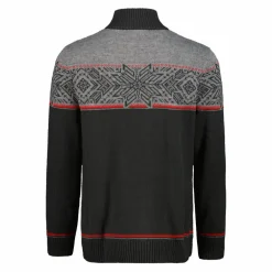 Herren-Sweatshirt mit halbem Reißverschluss in Wooltech