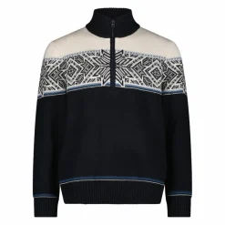 Herren-Sweatshirt mit halbem Reißverschluss in Wooltech