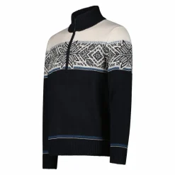 Herren-Sweatshirt mit halbem Reißverschluss in Wooltech