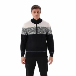 Herren-Sweatshirt mit halbem Reißverschluss in Wooltech