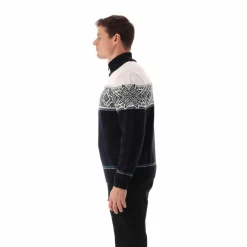 Herren-Sweatshirt mit halbem Reißverschluss in Wooltech