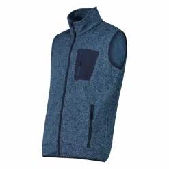 Herrenweste aus schweres Knit-Tech Fleece mit hitzeversiegelter Tasche