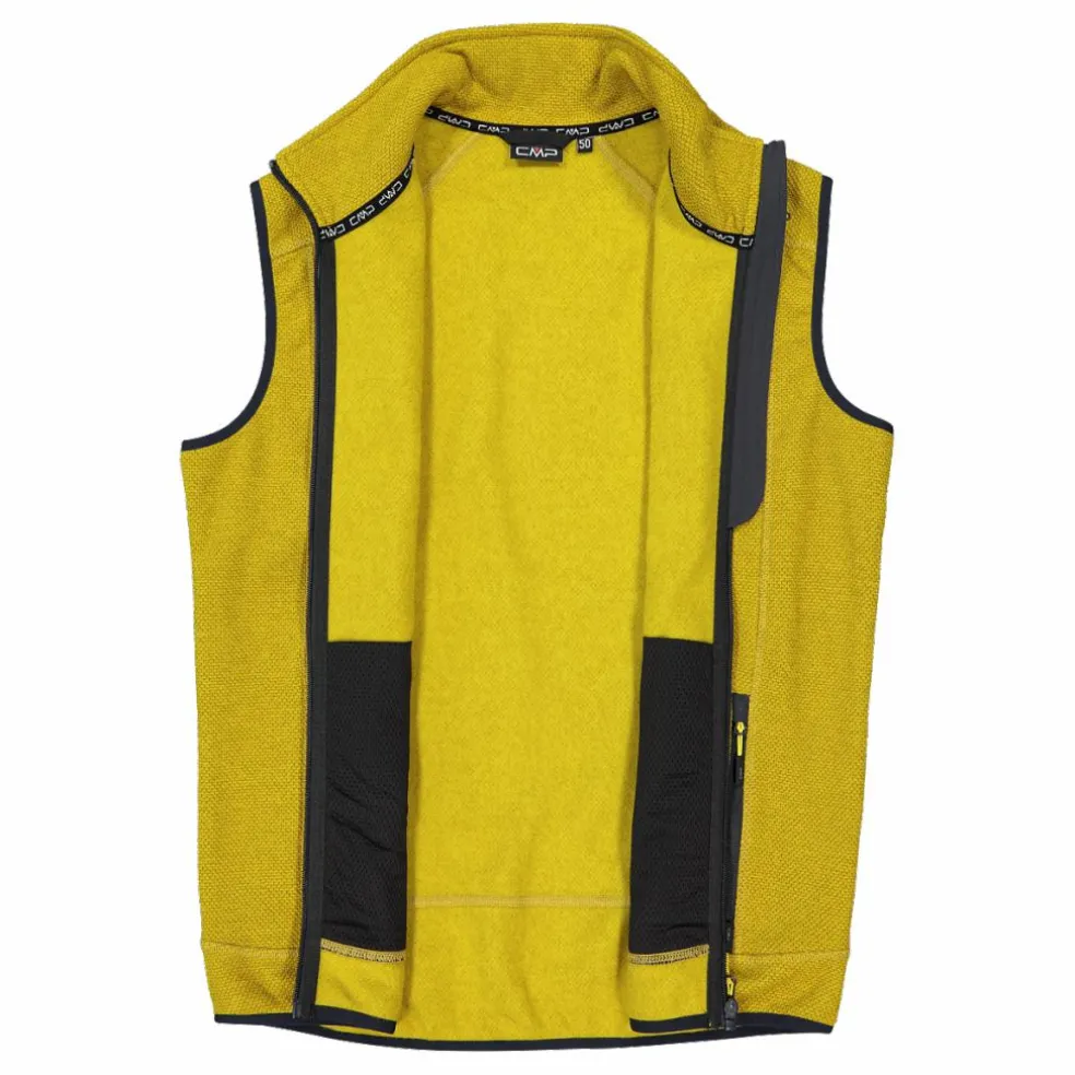 Herrenweste aus schweres Knit-Tech Fleece mit hitzeversiegelter Tasche