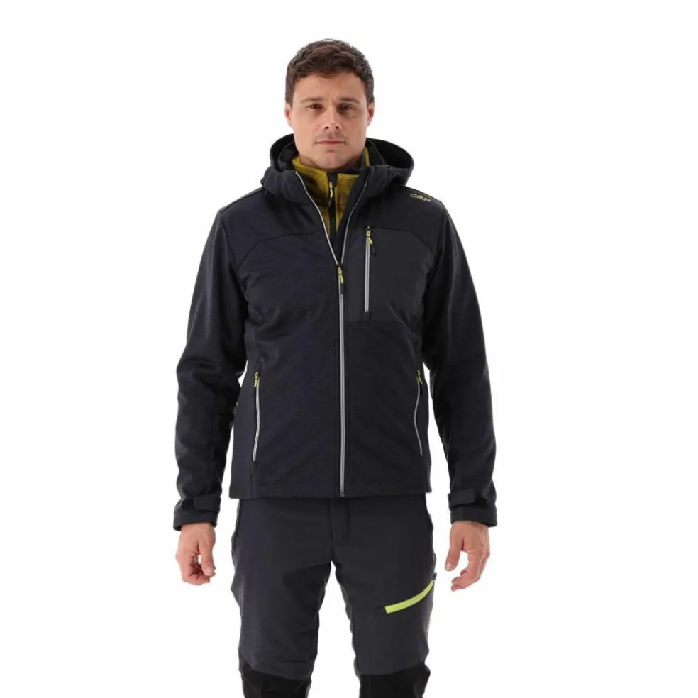 Herrenweste aus schweres Knit-Tech Fleece mit hitzeversiegelter Tasche