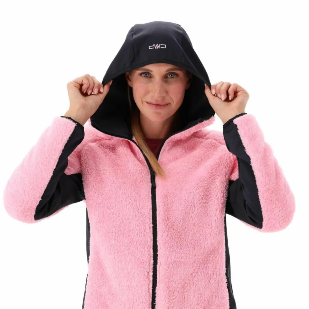 Highloft-Fleecejacke für Damen mit Kapuze