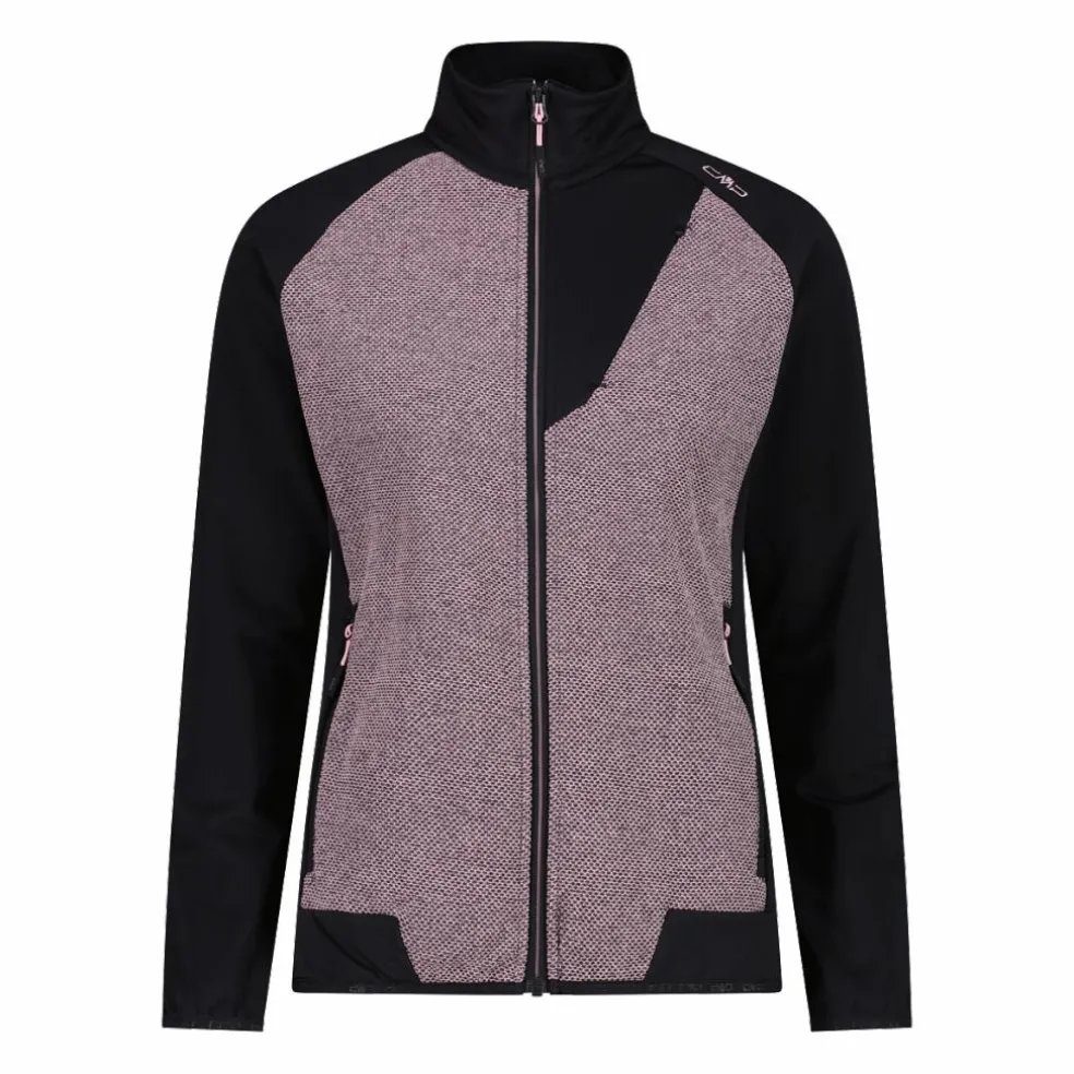 Hybrid-Fleecejacke mit Reißverschluss für Damen aus Knit Tech