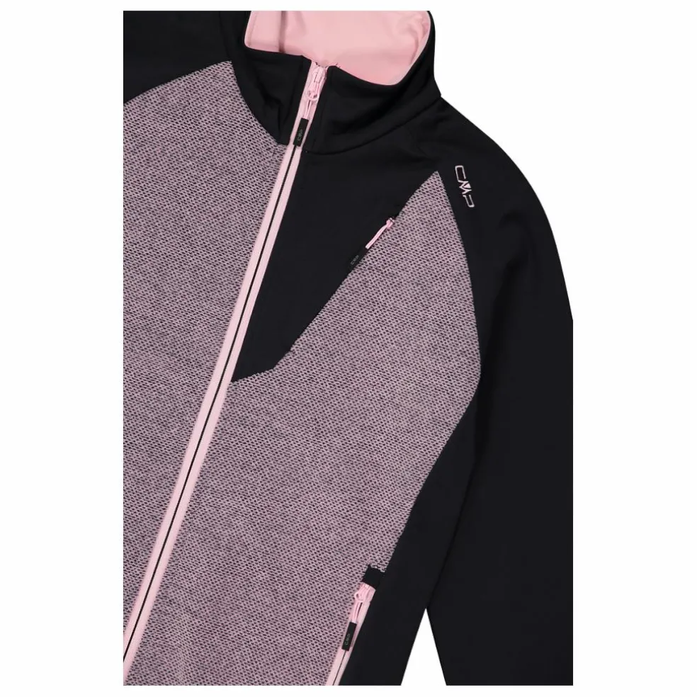 Hybrid-Fleecejacke mit Reißverschluss für Damen aus Knit Tech