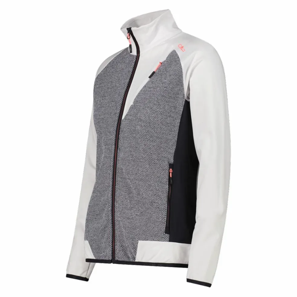 Hybrid-Fleecejacke mit Reißverschluss für Damen aus Knit Tech