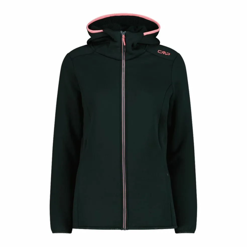 Jacke aus Kunstfell Stretch Performance für Damen mit Kapuze