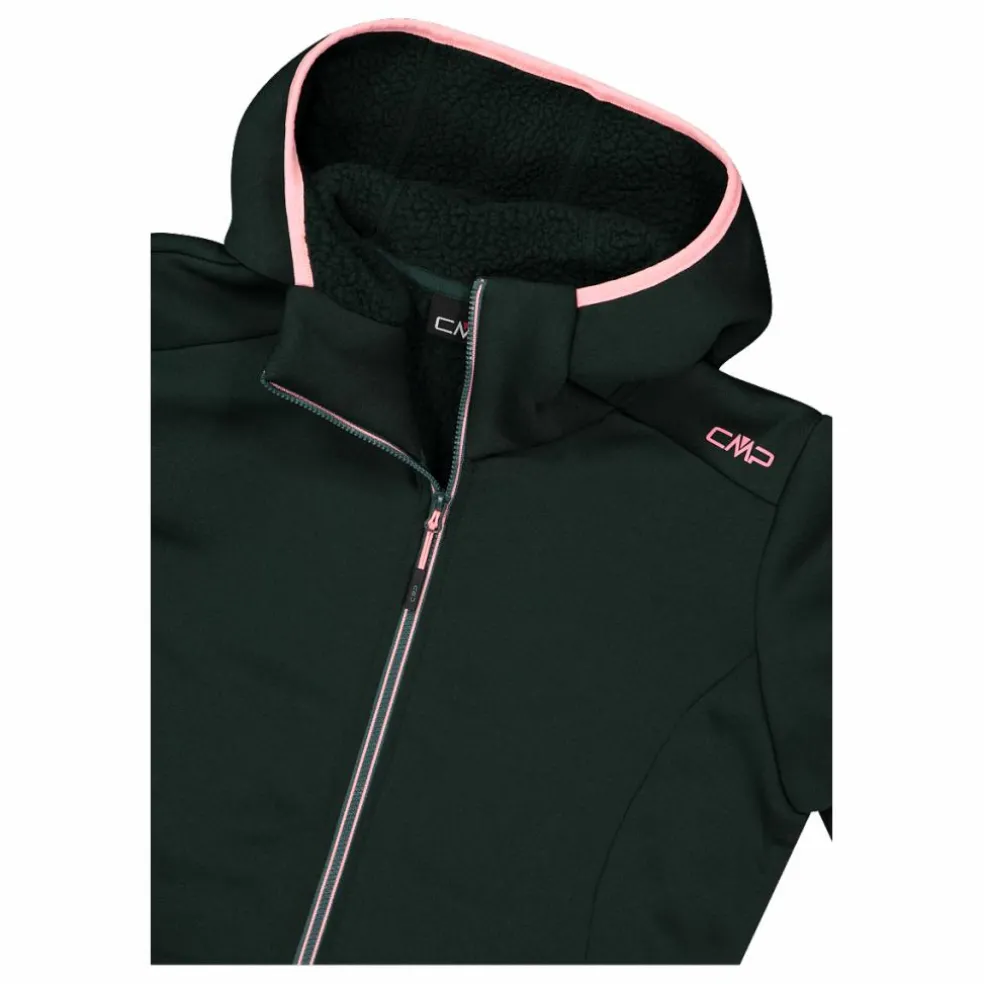 Jacke aus Kunstfell Stretch Performance für Damen mit Kapuze