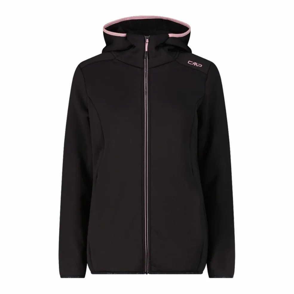 Jacke aus Kunstfell Stretch Performance für Damen mit Kapuze