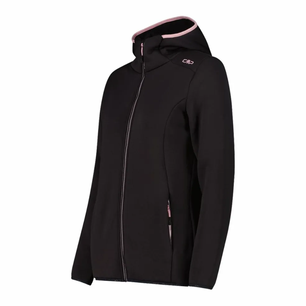 Jacke aus Kunstfell Stretch Performance für Damen mit Kapuze