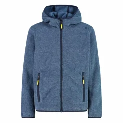 Jungen schweres Fleecejacke Knit-Tech in melierter Optik mit Kapuze