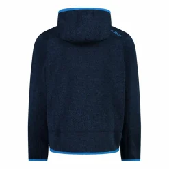 Jungen schweres Fleecejacke Knit-Tech in melierter Optik mit Kapuze
