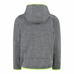 Jungen schweres Fleecejacke Knit-Tech in melierter Optik mit Kapuze