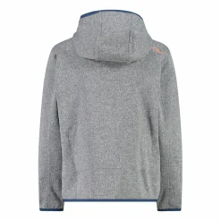 Jungen schweres Fleecejacke Knit-Tech in melierter Optik mit Kapuze