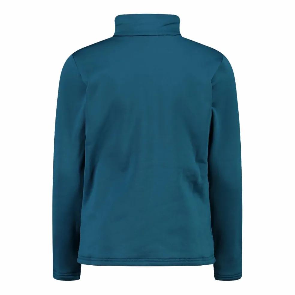 Jungen Stretch Performance Stehkragenshirt mit kurzem Reißverschluss