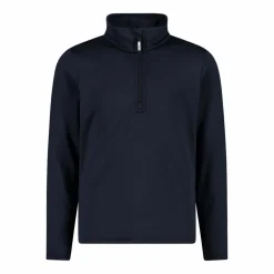 Jungen Stretch Performance Stehkragenshirt mit kurzem Reißverschluss