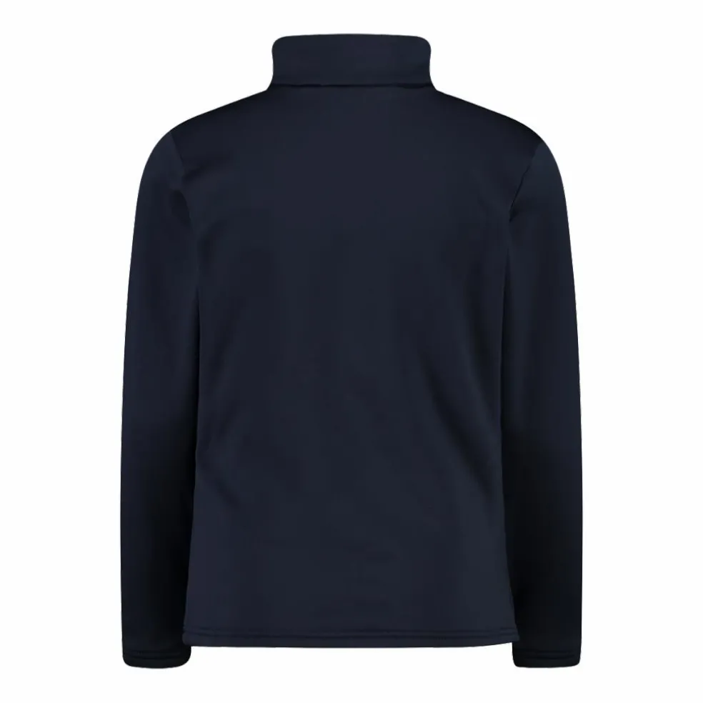 Jungen Stretch Performance Stehkragenshirt mit kurzem Reißverschluss